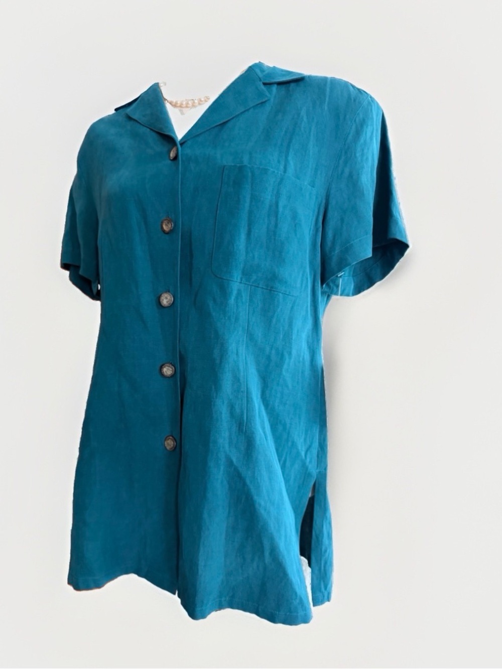 Silk-linen VTG Evan Picone shirt